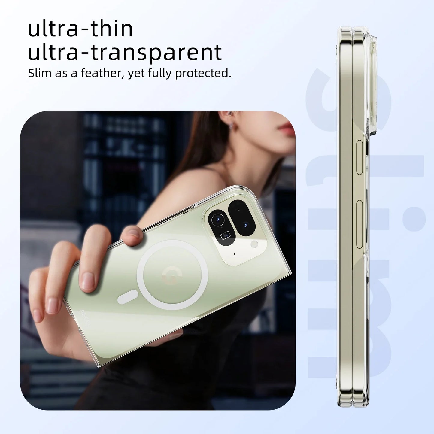 Clear Magnetic Case For Pixel 10 Pro Fold