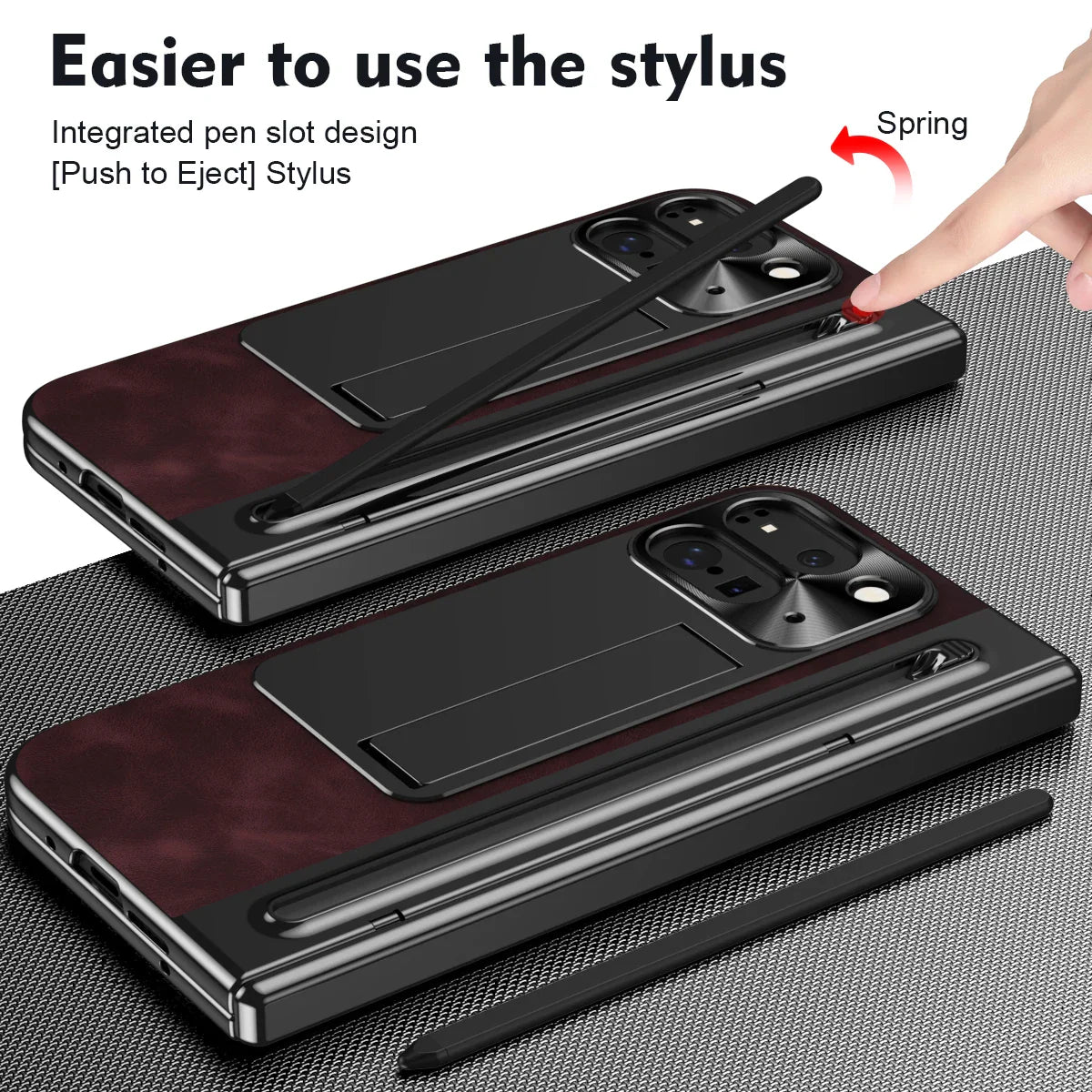 Leather Case With Pen For Pixel 10 Pro Fold