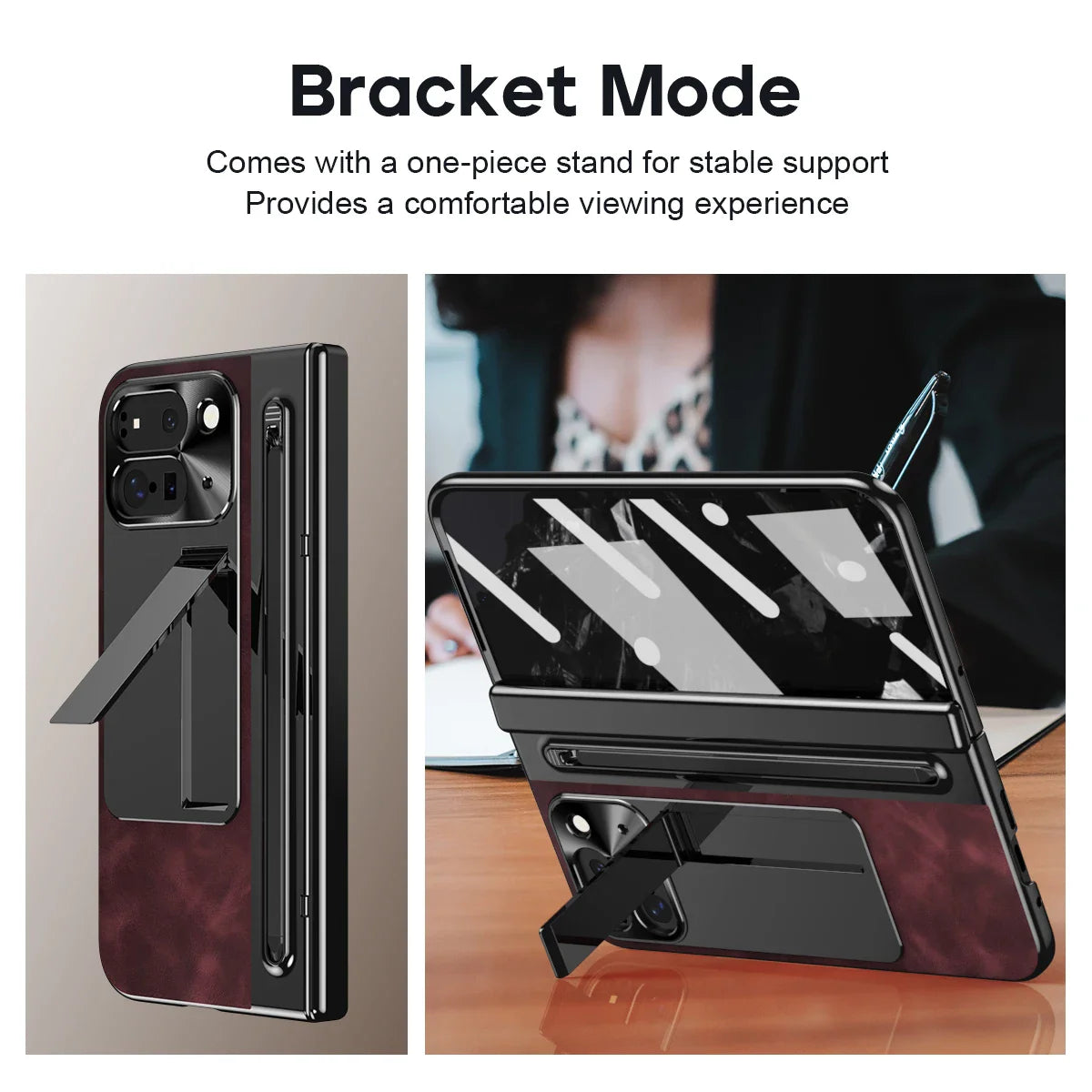 Leather Case With Pen For Pixel 10 Pro Fold