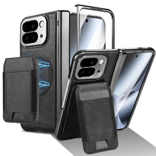 Leather Wallet Case with Stand & Card Holder