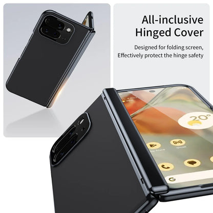 Magnetic Hinge Protection Case with Tempered Glass