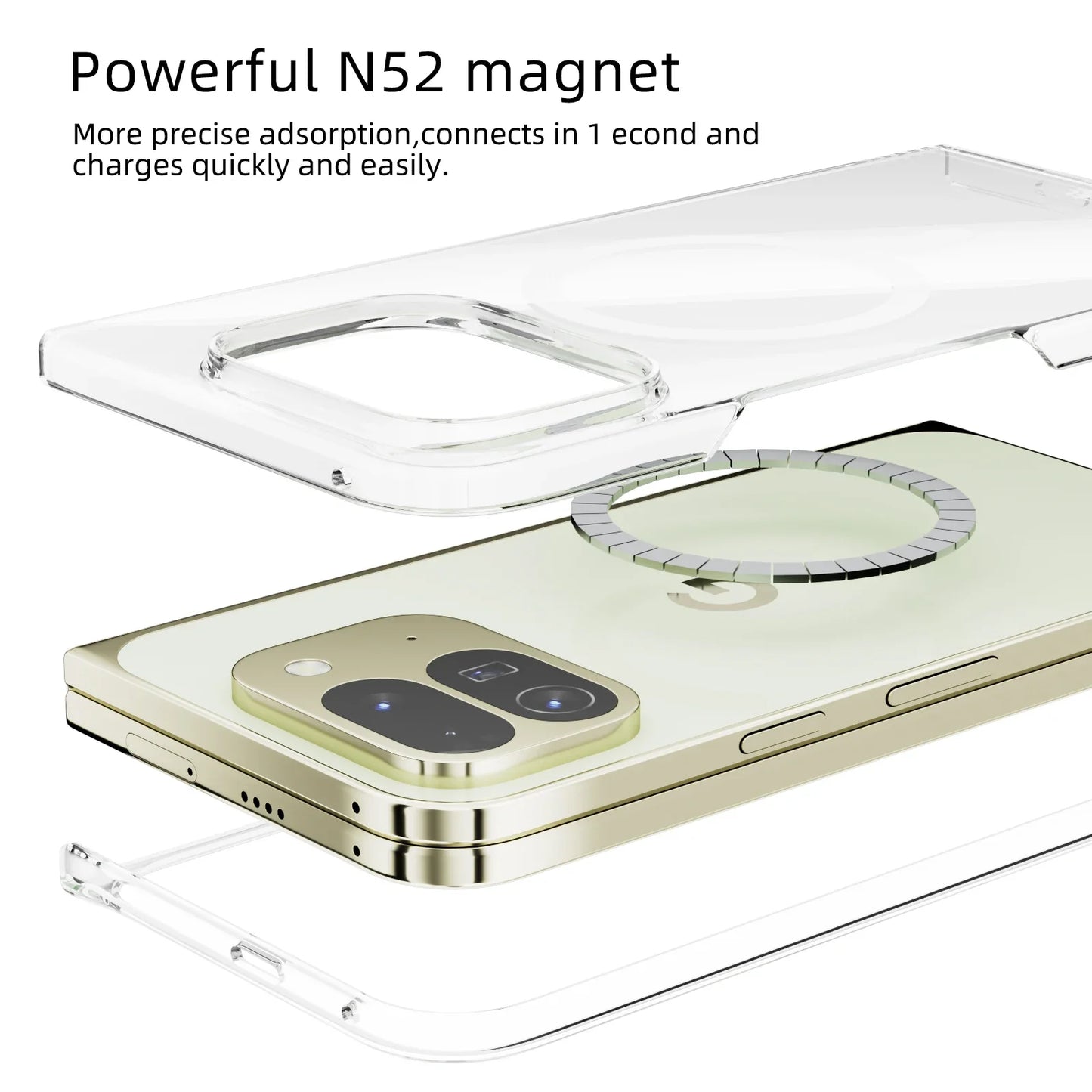 Clear Magnetic Case For Pixel 10 Pro Fold